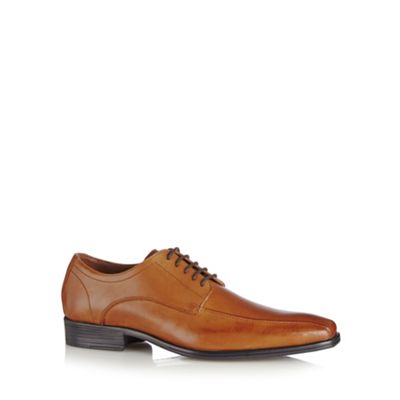 Designer tan leather 'Airsoft' lace up shoes